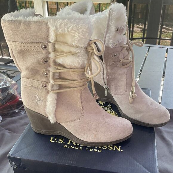 US Polo Association Wedge Boots - Picture 2 of 9